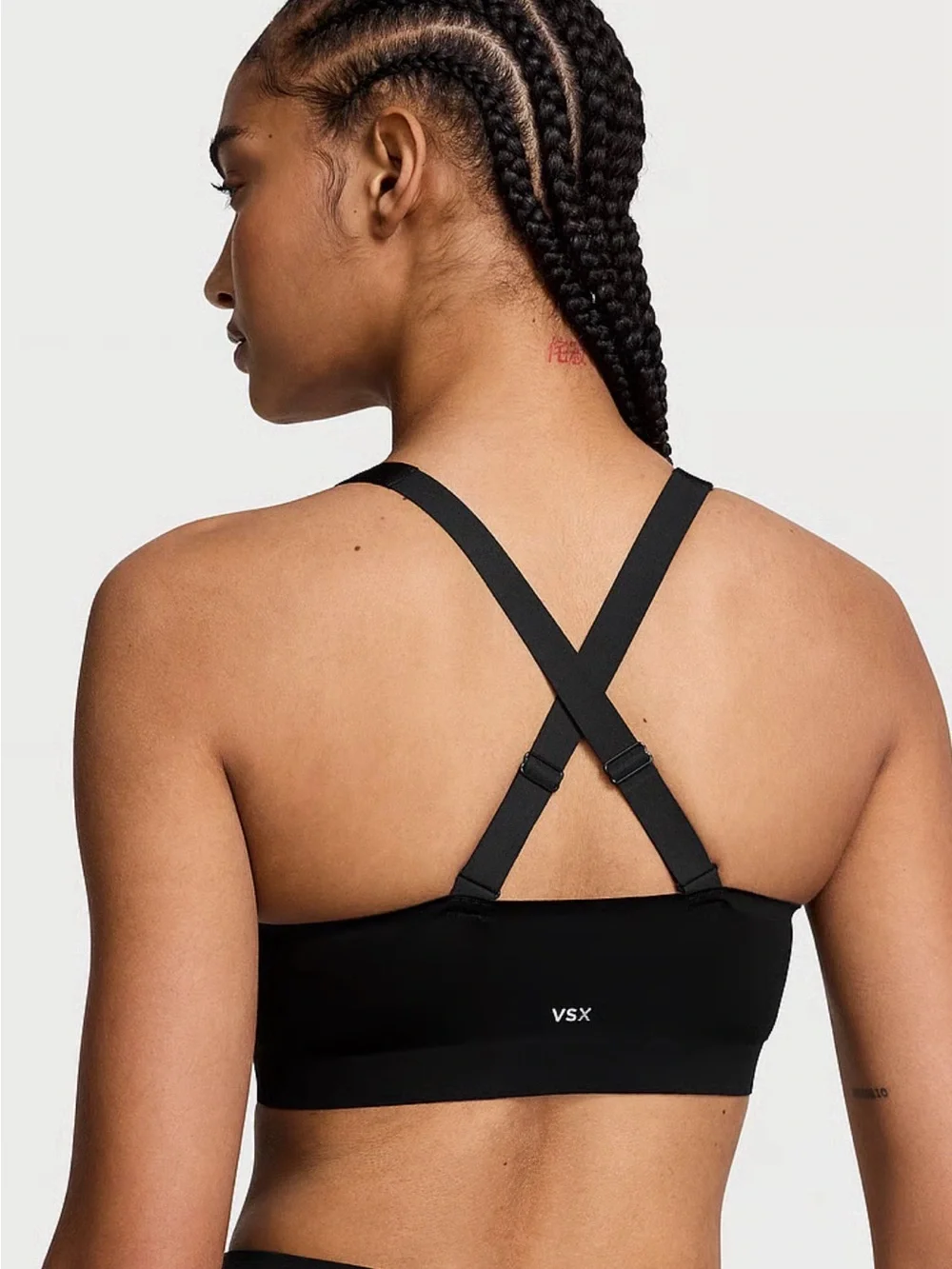 Victoria’s Secret VSX Knockout Front-Zip Black Sports Bra - 34DD